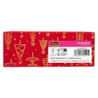 Geschenkbox Handtaschenbox Samt - Weihnachtsbäume, 17 x 6,5 x 14 cm, Größe M