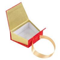 Geschenkbox Handtaschenbox Samt - Weihnachtsbäume, 10 x 4 x 8,5 cm, Größe S