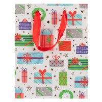 Geschenktasche - Geschenke, weiß, 18 x 23 x 8 cm,...