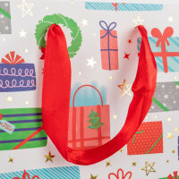 Geschenktasche - Geschenke, weiß, 18 x 23 x 8 cm, 210 g