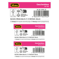 Geschenkboxen Set - Stern Geschenke weiß M: 18 x 6 x 17 cm, S: 12 x 11 x 5 cm, 2 Stück
