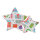 Geschenkboxen Set - Stern Geschenke weiß M: 18 x 6 x 17 cm, S: 12 x 11 x 5 cm, 2 Stück