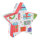 Geschenkboxen Set - Stern Geschenke weiß M: 18 x 6 x 17 cm, S: 12 x 11 x 5 cm, 2 Stück