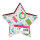 Geschenkboxen Set - Stern Geschenke weiß M: 18 x 6 x 17 cm, S: 12 x 11 x 5 cm, 2 Stück