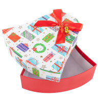 Geschenkbox Glocke mit Schleife - Geschenke, weiß, 19 x 7 x 22 cm