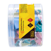 Vielzweckklammern - pastell 5/19/25/32 mm, 100 Stück, 4 Farben, 4 Größen