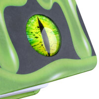 Notizbuch Alien Schleim - 160 Seiten, 80 g/m²,  DIN A5,  mit Dekoaugen