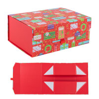Geschenkbox - Geschenke, rot, 30 x 20 x 12 cm, faltbar