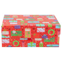 Geschenkbox - Geschenke, rot, 30 x 20 x 12 cm, faltbar