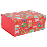 Geschenkbox - Geschenke, rot, 30 x 20 x 12 cm, faltbar