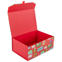 Geschenkbox - Geschenke, rot, 30 x 20 x 12 cm, faltbar