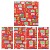 Geschenkboxen Set - Geschenke, rot, 1x  28 x 28 x 8 cm, 2x 26 x 14 x 7 cm, 4 x 11 x 11 x 6 cm, 7 Teile