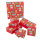 Geschenkboxen Set - Geschenke, rot, 1x  28 x 28 x 8 cm, 2x 26 x 14 x 7 cm, 4 x 11 x 11 x 6 cm, 7 Teile