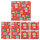 Geschenkboxen Set - Geschenke, rot, 1x  28 x 28 x 8 cm, 2x 26 x 14 x 7 cm, 4 x 11 x 11 x 6 cm, 7 Teile