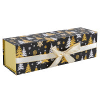 Flaschenbox Weihnachten - Tannenbaum 35 x 10 x 10 cm, faltbar