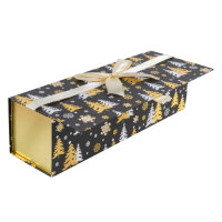 Flaschenbox Weihnachten - Tannenbaum 35 x 10 x 10 cm, faltbar