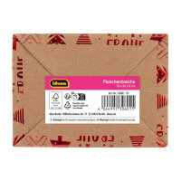 Flaschentasche Weihnachten - Tannenbaum, rot, 13 x 35 x 9 cm, 140 g