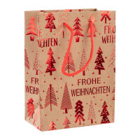 Geschenktasche Weihnachten - Tannenbaum, rot, 11 x 16 x 6...