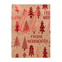 Geschenktasche Weihnachten - Tannenbaum, rot, 11 x 16 x 6...