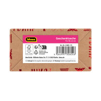Geschenktasche Weihnachten - Tannenbaum, rot, 11 x 16 x 6 cm, 140 g