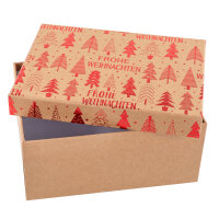 Geschenkbox Weihnachten - Tannenbaum, rot, 20 x 15 x 9 cm