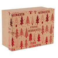 Geschenkbox Weihnachten - Tannenbaum, rot, 20 x 15 x 9 cm