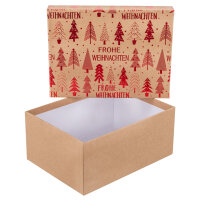 Geschenkbox Weihnachten - Tannenbaum, rot, 20 x 15 x 9 cm