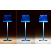 LED Tischleuchte - Touch, Metall/Kunststoff, blau, 9 x 24,5 cm, Akku, USB, dimmbar, 3 Modi, Innen