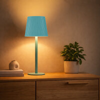 LED Tischleuchte - Touch, Metall/Kunststoff, blau, 9 x 24,5 cm, Akku, USB, dimmbar, 3 Modi, Innen