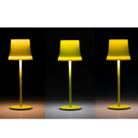 LED Tischleuchte - Touch, Metall/Kunststoff, gelb, 9 x 24,5 cm, Akku, USB, dimmbar, 3 Modi, Innen