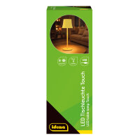 LED Tischleuchte - Touch, Metall/Kunststoff, gelb, 9 x 24,5 cm, Akku, USB, dimmbar, 3 Modi, Innen