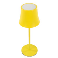 LED Tischleuchte - Touch, Metall/Kunststoff, gelb, 9 x 24,5 cm, Akku, USB, dimmbar, 3 Modi, Innen