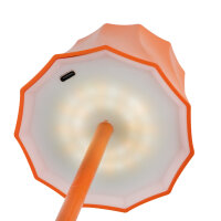 LED Tischleuchte - Touch, Metall/Kunststoff, orange, 9 x 24,5 cm, Akku, USB, dimmbar, 3 Modi, Innen