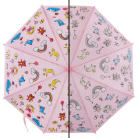 Regenschirm - Magic Regenbogen, rosa, Ø 83 x 66 cm