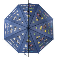 Regenschirm - Magic Fahrzeuge, blau, Ø 83 x 66 cm