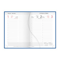 Buchkalender 2027 - Basic blau, DIN A5