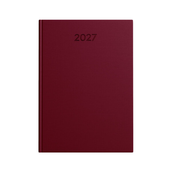 Buchkalender 2027 - Basic burgund, DIN A5