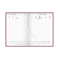 Buchkalender 2027 - Basic burgund, DIN A5