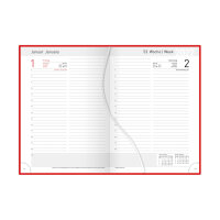 Buchkalender 2027 - Premium rot, DIN A5