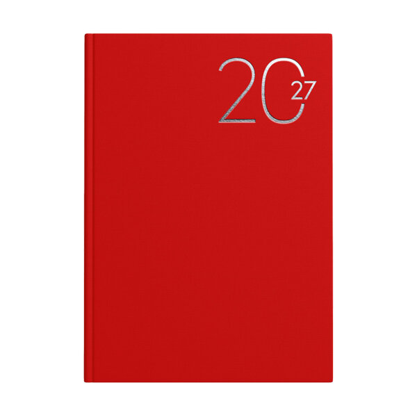 Wochenkalender 2027 - rot, DIN A5