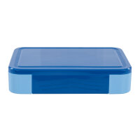 Brotdose - mit Besteck & Snackbox, blau, 22,8 x 16,8 x 4,7 cm