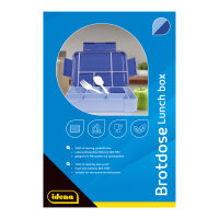 Brotdose - mit Besteck & Snackbox, blau, 22,8 x 16,8 x 4,7 cm