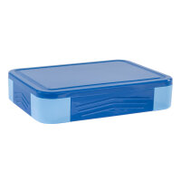 Brotdose - mit Besteck & Snackbox, blau, 22,8 x 16,8 x 4,7 cm