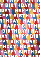 Geschenkpapier - Happy Birthday, mehrfarbig,...