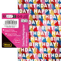 Geschenkpapier - Happy Birthday, mehrfarbig,...