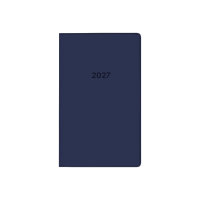 Taschenplaner 2027 - geheftet, mit Adressbuch, blau