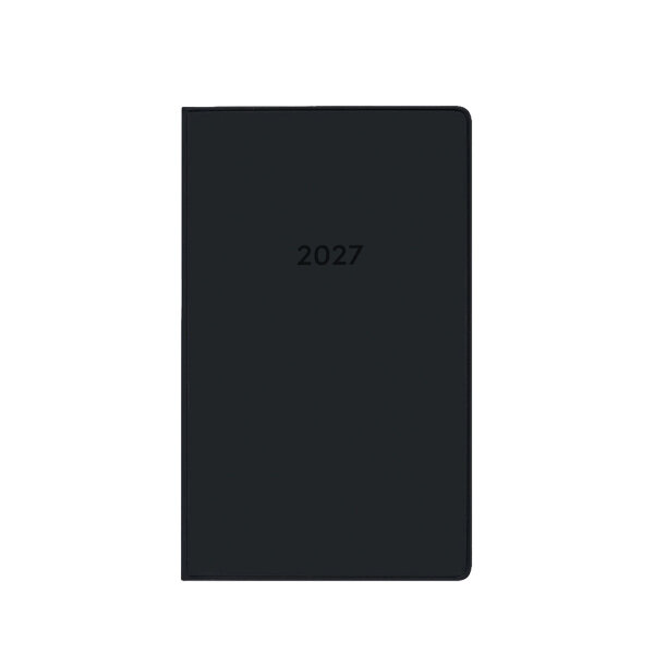 Taschenplaner 2027 - Leporello schwarz