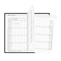 Taschenplaner 2027 - Leporello schwarz