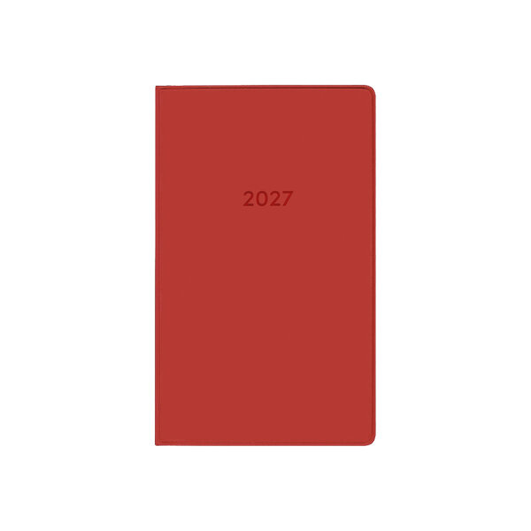 Taschenplaner 2027 - Leporello rot