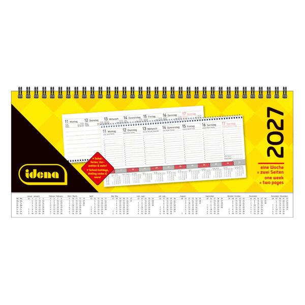 Tischkalender 2027 - Premium, mit Registerschnitt